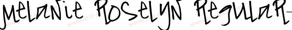 Melanie Roselyn Regular字体转换